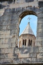 Arch and tower of Diocletian palace in Split, Croatia