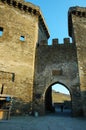 Arch in the tower of the Genoese fortress Sudak, Crimea. The Genoese fortress of the 14th century is a magnificent Royalty Free Stock Photo