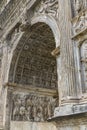 Arch of Trajan, ancient Roman triumphal arch, Benevento, Campania, Italy Royalty Free Stock Photo