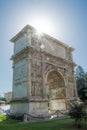 Arch of Trajan in Benevento in backlight Italy Royalty Free Stock Photo