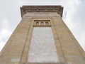 Arch of Triumph in Bucharest, Romania. Detailed architecture. Royalty Free Stock Photo
