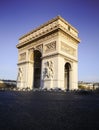 Arch of Triumph. Day time. Paric, France Royalty Free Stock Photo