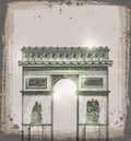 Arch of Triumph, Paris. Hand drawn vector