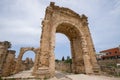 The arch of triumph. Roman remains in Tyre. Tyre is an ancient Phoenician city. Tyre, Lebanon Royalty Free Stock Photo