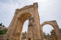 The arch of triumph. Roman remains in Tyre. Tyre is an ancient Phoenician city. Tyre, Lebanon Royalty Free Stock Photo