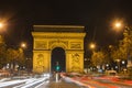 Arch of Triumph of the Star (Arc de Triomphe de l'Etoile) in Paris (France) Royalty Free Stock Photo