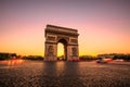 Arc de Triomphe Sunset Royalty Free Stock Photo