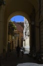 Arch and typical narrow street in Sorrento, Italy