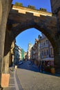 The Arch under the Lesser Town Bridge Towers on Charles Bridge