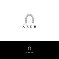 Arch vector logo. Arch emblem