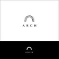 Arch vector logo. Arch emblem