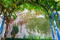 Arch with view on a wall Royalty Free Stock Photo