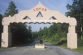 The arch way to the Satchidananda Ashram-Yogaville and Lotus Conference Center in, Buckingham Virginia