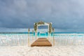 Arch for a wedding ceremony on the seashore Royalty Free Stock Photo