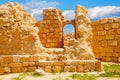 Arch window in ruined wall