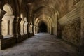 The archade of the fontenay abbey on the town of Montbard Royalty Free Stock Photo