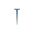 Archaeological chisel tool for crushing stones flat vector illustration isolated.