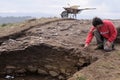 Archaeological excavation . Asturias Royalty Free Stock Photo