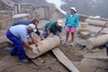 Archaeological excavation . Asturias Royalty Free Stock Photo