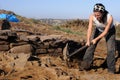 Archaeological excavation . Asturias Royalty Free Stock Photo