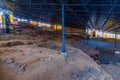 Archaeological excavation at Cueva Pintada museum at Galdar, Gran Canaria, Canary Islands, Spain