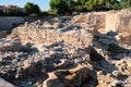 Archaeological excavation site of the ancient prehistoric bronze age town Liman Tepe or Limantepe in Urla, Izmir, Turkey