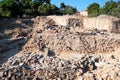 Archaeological excavation site of the ancient prehistoric bronze age town Liman Tepe or Limantepe in Urla, Izmir, Turkey