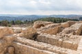 Archaeological excavations of the crusader fortress located on the site of the tomb of the prophet Samuel on Mount Joy near