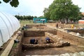 Archaeological excavations, looking for hidden treasures underground
