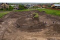 Archaeological excavations site next to old Stone circle