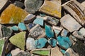 Archaeological finds - shards of ancient pottery