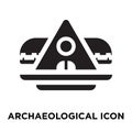 Archaeological icon vector isolated on white background, logo co