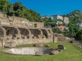 Archaeological Park of Baia, view over modern Baia