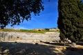 Ancient Greek theater in Syracuse Neapolis, Sicily, Italy