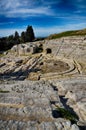 Ancient Greek theater in Syracuse Neapolis, Sicily, Italy Royalty Free Stock Photo