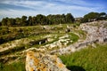 Ruins of the Roman amphitheater in Syracuse Neapolis