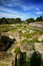 Ruins of the Roman amphitheater in Syracuse Neapolis