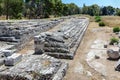 Archaeological Park Neapolis with temple of Zeus at Syracusa, Sicily Royalty Free Stock Photo