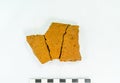 Archaeological pottery sherd. Royalty Free Stock Photo