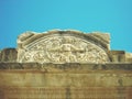 Archaeological remains at the ancient site of Ephesus in Anatolia; retro style