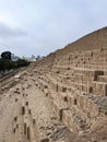 Archaeological remains at Huaca Pucllana, Lima Royalty Free Stock Photo