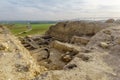 Archaeological remains in Tel Megiddo National Park