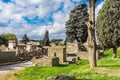 Archaeological ruin of ancient Roman city, Pompeii, Campania region, Italy Royalty Free Stock Photo