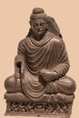Archaeological sculpture of Buddha in meditation from Indian mythology Royalty Free Stock Photo