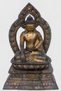 Sakyamuni Buddha, Copper Gilded 18th Century , Nepal Royalty Free Stock Photo