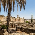 Archaeological site Capernaum, Sea of Galilee in Israel