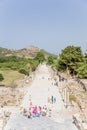 Archaeological site of Ephesus, Turkey. Port street leading from the Grand Theatre to the port