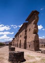 The archaeological site of the inca temple Raqchi,Peru Royalty Free Stock Photo