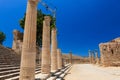 Archaeological site of Lindos Castle in Rhodes.