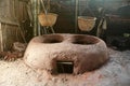 Ancient stove for boiling rock salts, traditional salt making of Boklua, Nan Province, Thailand